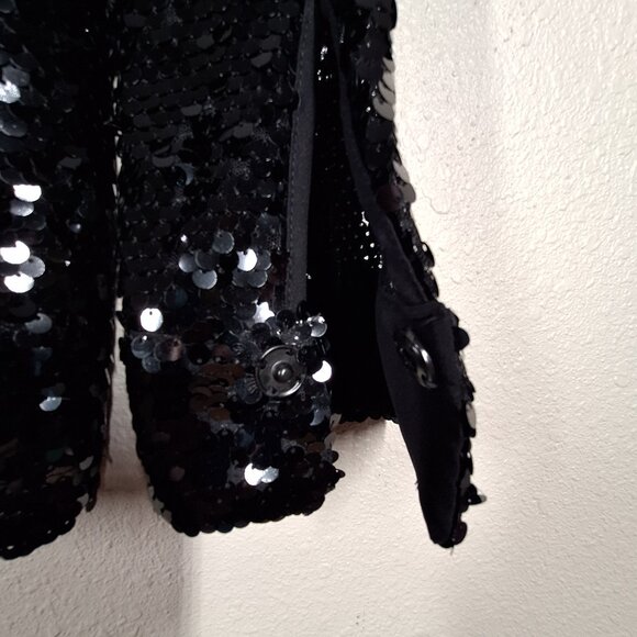 Zara Womens Dresses Black Sequin Tunic Long Sleeved Size XS - Picture 5 of 7